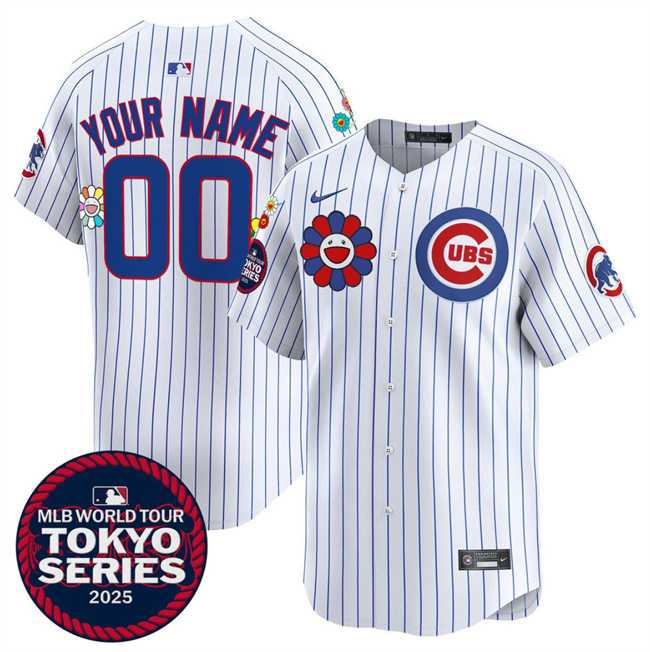 Youth Chicago Cubs ACTIVE PLAYER Custom White 2025 Tokyo Series Limited Stitched Baseball Jersey->customized mlb jersey->Custom Jersey